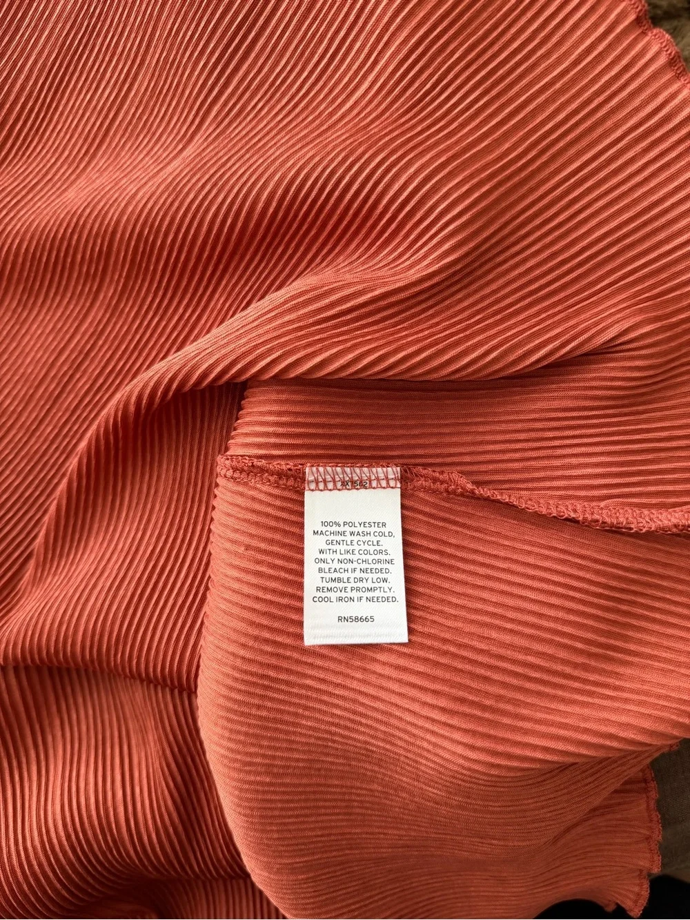 Open Edit Pleated Slip Midi Dress Redwood Rust NWOT Large